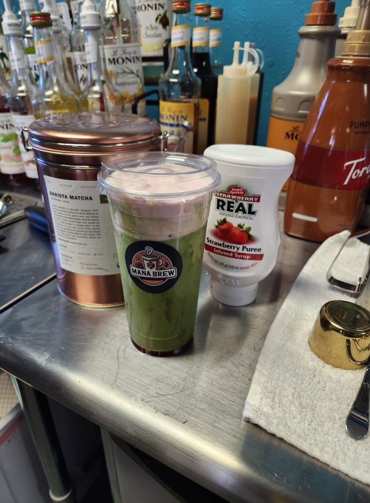 matcha strawberry cold foam